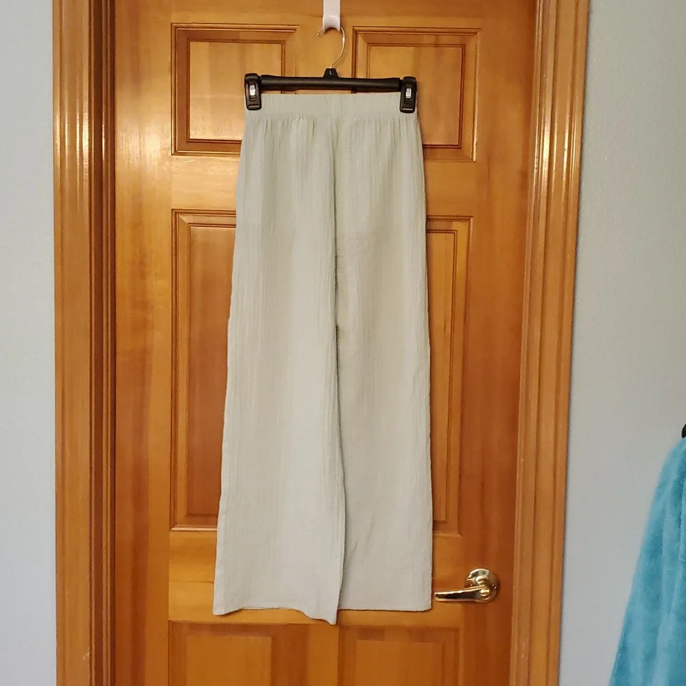 H&M Light Green 2 Piece Crinkle‎ Lightweight Outfit Size Girls 14